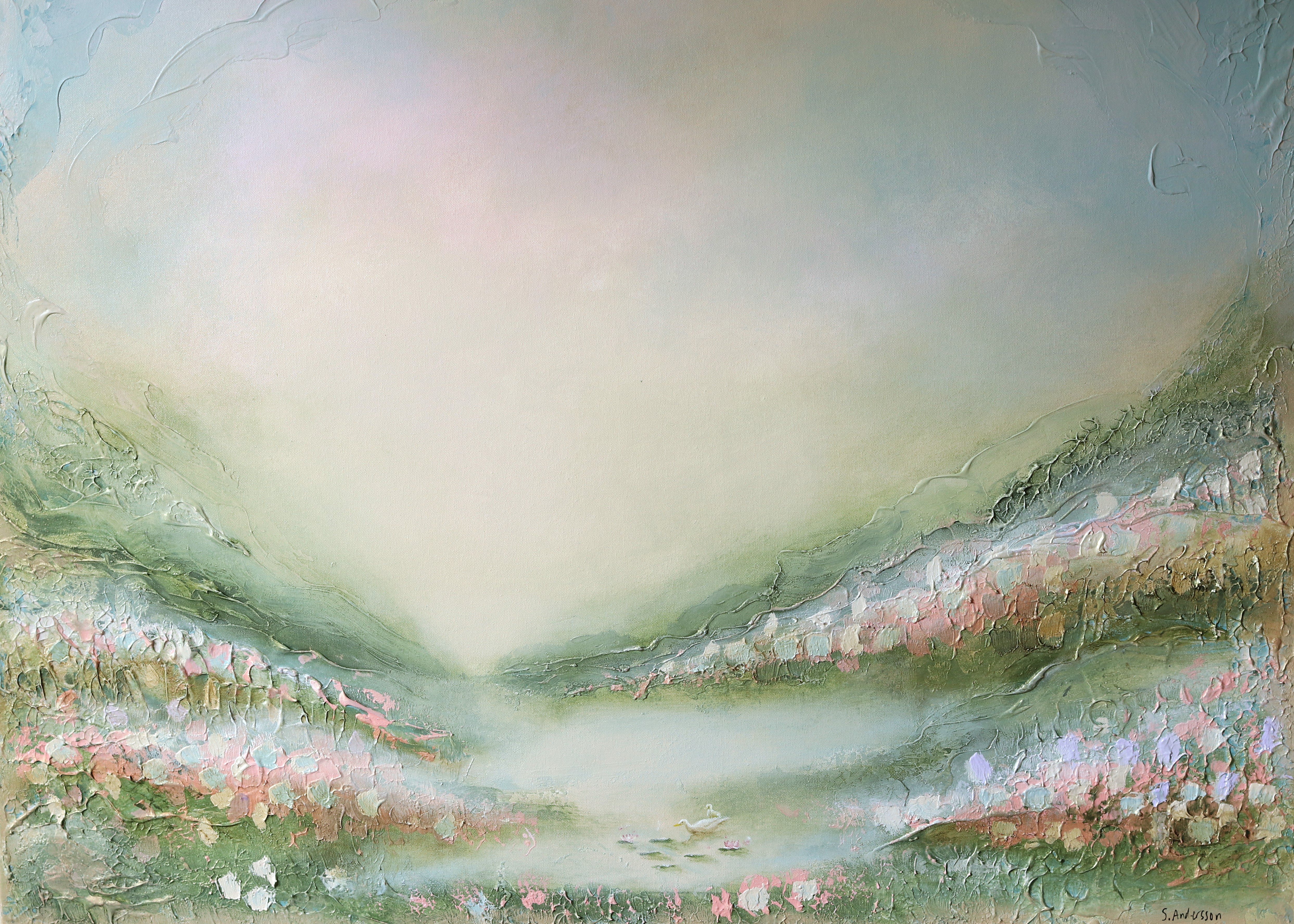 Somewhere Between Dreams — taideprintti 100x70cm, semiabstrakti, Sanna Andersson
