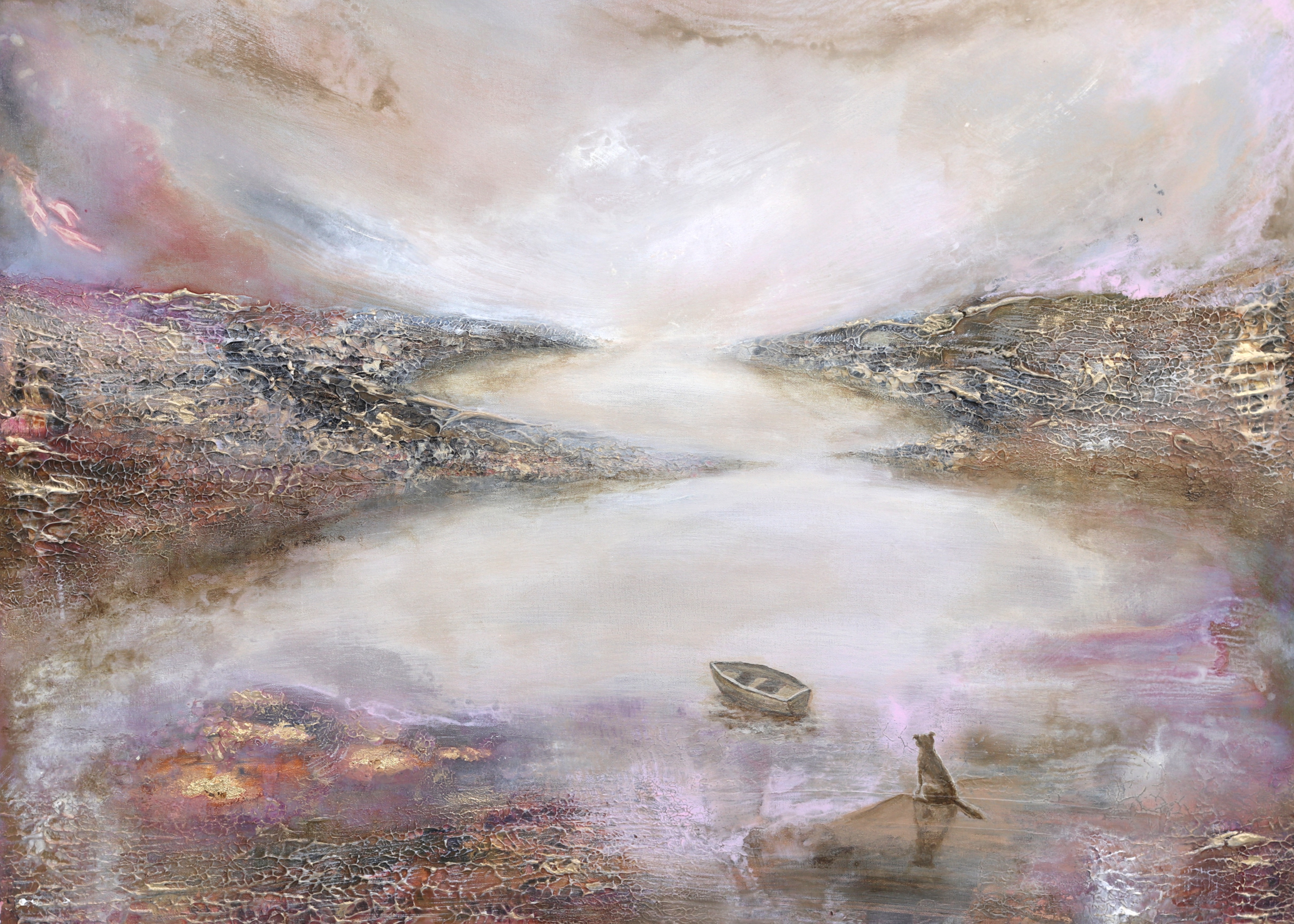 Echoes on the Horizon — taideprintti 100x70cm alehintaan, semiabstrakti, Sanna Andersson
