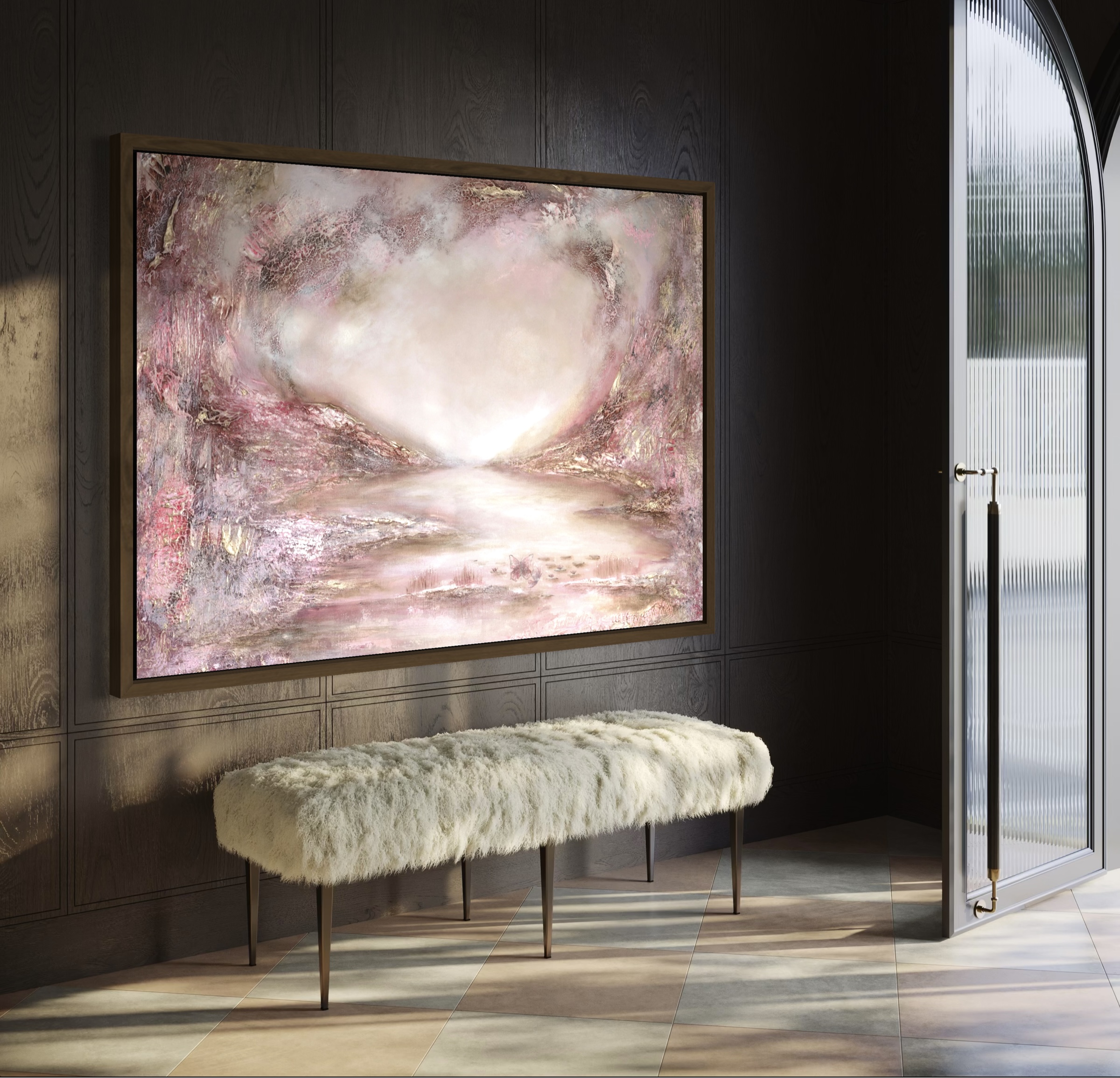 Tilaustyö prosessi - Sanna Andersson maalaamassa