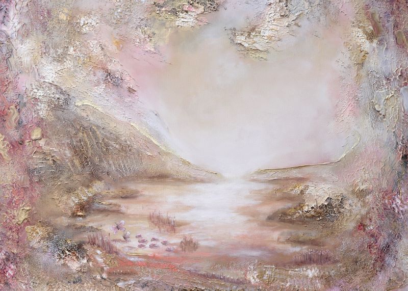 The Earth Has Music for Those Who Listen — taideprintti 70x50cm, semiabstrakti, Sanna Andersson