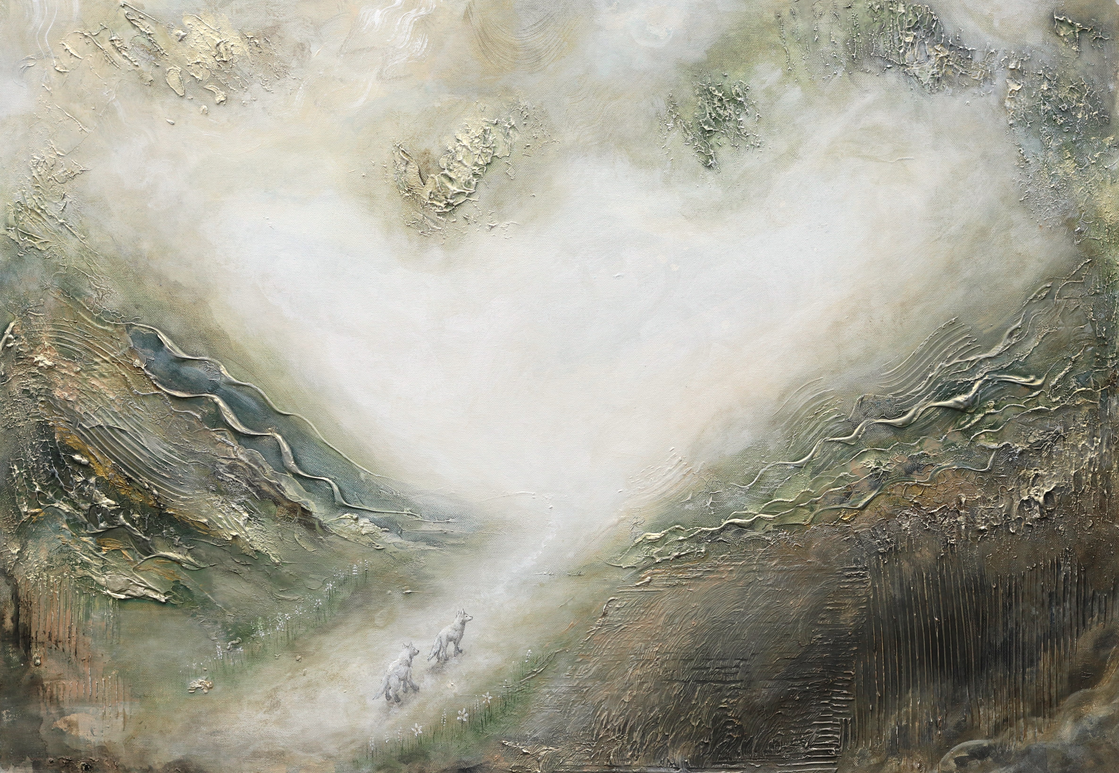 Lonely Together — taideprintti 100x70cm, semiabstrakti, Sanna Andersson