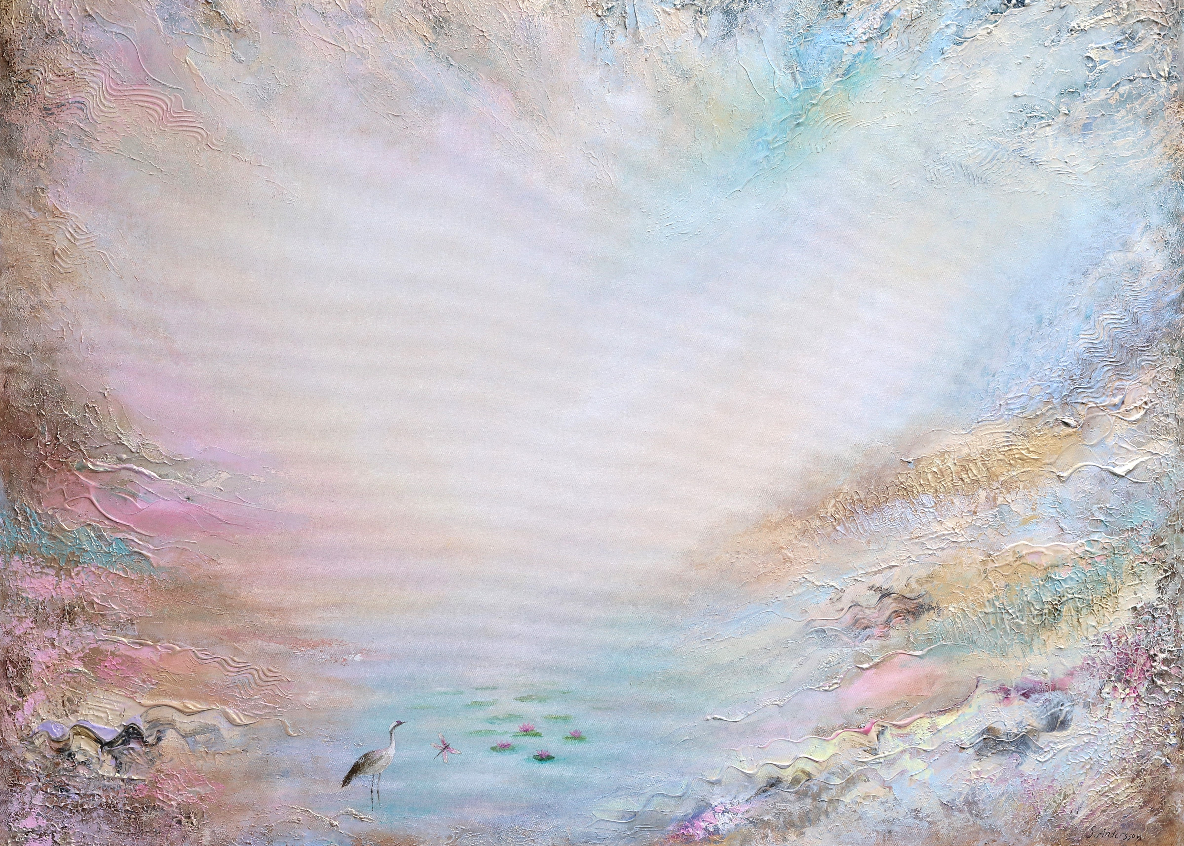 Moment of Stillness — taideprintti 100x70cm, semiabstrakti, Sanna Andersson